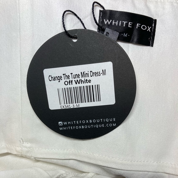NWT White Fox Boutique Change the Tune Mini Dress in Off White - Picture 9 of 10